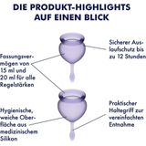 Satisfyer Feel Good - Menstruatiecup - 2 stuks - Donkergroen - Maat M + S