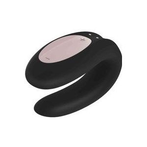 Satisfyer - Double Joy - Vibrator - Zwart - Waterdicht - Geschikt voor Koppels