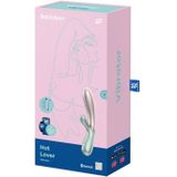 Satisyfer, Bluetooth Rabbit, 'Hot Lover', 20 cm, met app, waterdicht, oplaadbaar, huidvriendelijke siliconen