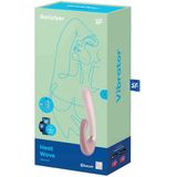 Satisfyer HEAT WAVE vibrator met clitorsstimulator Mauve 19,8 cm