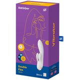 Satisfyer - Double Flex Rabbit - Tarzan Vibrator - Met App Control - Wit