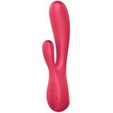 Satisfyer Mono Flex vibrator met clitorsstimulator Red 20,3 cm