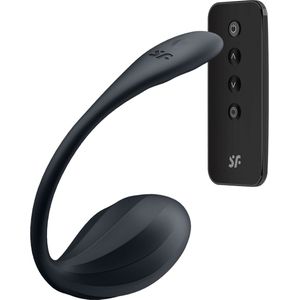 Satisfyer - Ribbed Petal - Vibrerend Ei - Zwart - Huidvriendelijk Materiaal