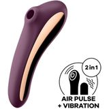 Satisfyer - Dual Kiss Insertable Air Pulse Vibrator Wine Red