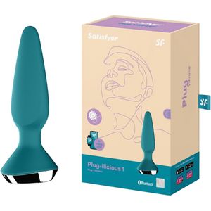 Satisfyer plugvibrator met app-bediening, Plug-ilicious 1, waterdicht, huidvriendelijke siliconen