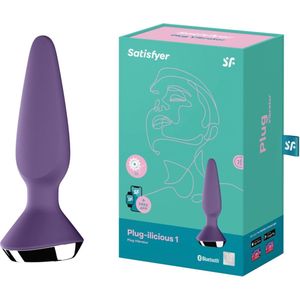 Satisfyer plugvibrator met app-bediening, Plug-ilicious 1, waterdicht, huidvriendelijke siliconen