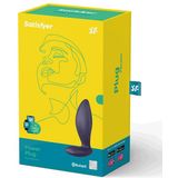 Satisfyer, Vibrator; anale vibrator, power plug, 9 cm, lichaamsvriendelijke siliconen, waterdicht (IPX7), app-gestuurd
