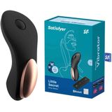 Satisfyer, bluetooth slipvibrator, oplegvibrator, 'Little Secret', 8,5 cm, met app, medische siliconen