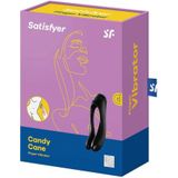 Satisfyer, vibrator, vingervibrator, 'Candy Cane', met batterij, medische siliconen, 10 cm