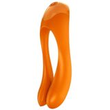 Satisfyer, vibrateur, vibrateur à doigts, Candy Cane', avec batterie, silicone médical, 10 cm, couleur:orange