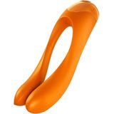 Satisfyer, vibrateur, vibrateur à doigts, Candy Cane', avec batterie, silicone médical, 10 cm, couleur:orange