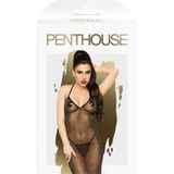 Penthouse, Maxi-jurk in verschillende maten, lingerie Love on Fire 2-delig, zwart, zwart.