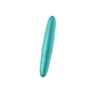Satisfyer, Mini vibromasseur Ultra Power Bullet 6 "", 13 cm, étanche (IPX7), silicone médical, rechargeable, couleur : turquoise