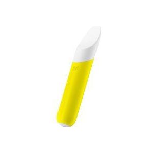 Satisfyer, Mini vibromasseur ""Ultra Power Bullet 7"", 13,5 cm, étanche, rechargeable, silicone de qualité médicale, couleur : jaune