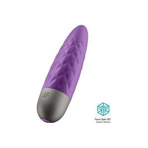 Satisfyer, mini vibromasseur, « Ultra Power Bullet 5 », 10 cm, étanche, rechargeable, silicone médical, couleur:violet