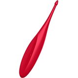 Satisfyer, Vibrator Twirling Fun, 17,5 cm, waterdicht (IPX7), oplaadbaar, huidvriendelijke siliconen, kleur: rood
