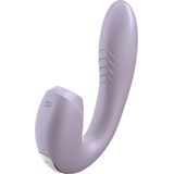 Satisfyer, drukgolfvibrator, konijn, 'Sunray', 15 cm, met app, waterdicht, oplaadbaar, huidvriendelijke siliconen