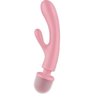 Satisfyer - Triple Lover - 2-in-1 Wand en Rabbit Vibrator - Roze