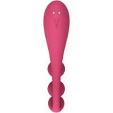 Satisfyer TRI BALL vibrator met clitorsstimulator Red 23,6 cm