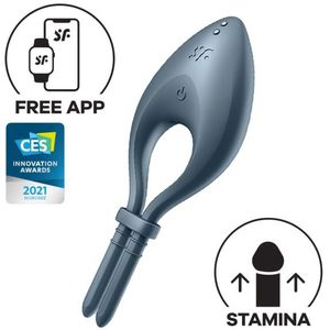 Satisfyer - Bullseye - Vibrerende Penisring - Grijs - Siliconen