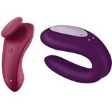 Satisfyer 'Partnerbox 1', incl. Apptoys, Double Joy, Sexy Secret, oplaadbaar, waterdicht, huidvriendelijke siliconen