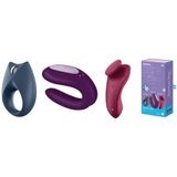 Satisfyer 'Partnerbox 3', incl. Apptoys, Double Joy, Sexy Secret, Royal One, oplaadbaar, waterdicht, huidvriendelijke siliconen