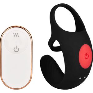 EIS, Vibrator, Sensuele siliconen anaal vibrator, 12,5 cm, waterdicht (IPX7), oplaadbaar, geïntegreerde penis- en testikelring