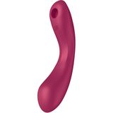 Satisfyer Curvy Trinity 1 vibrator met clitorsstimulator red 17,5 cm