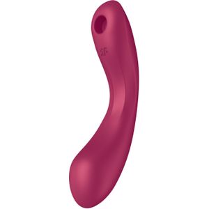 Satisfyer Curvy Trinity 1 vibrator met clitorsstimulator red 17,5 cm