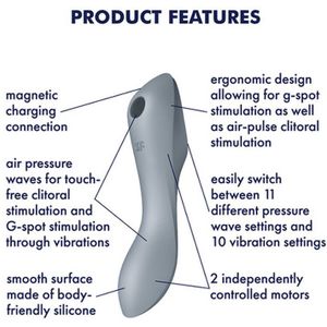 Satisfyer - Curve Trinity 3-in-1 Vibrator - grijs