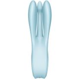 Satisfyer 'Treesome 1', 14 cm, oplegvibrator, 3 motoren, stimulatie van schaamlippen en clitoris, kleur:Blauw