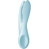 Satisfyer 'Treesome 1', 14 cm, oplegvibrator, 3 motoren, stimulatie van schaamlippen en clitoris, kleur:Blauw