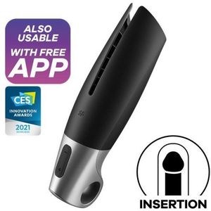 Satisfyer - Power Masturbator Met App Control - Zwart/Zilver