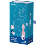 Satisfyer, vibrator, anaal vibrator, Air Pump Booty 5 Connect App', 18 cm, met app, opblaasbaar