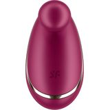 Satisfyer, vibrator, oplegvibrator, Spot On 1', 7,5 cm, flexibele stimulatietip, lichaamsvriendelijke siliconen, waterdicht (IPX7), kleur:bordeaux