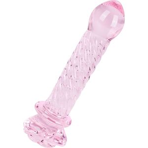 EIS, dildo, 'glazen dildo met roos', borosilicaatglas