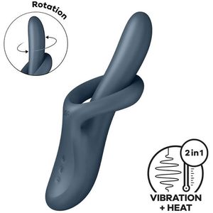 Satisfyer - Heat Flex 4 - Verwarmende Rabbit Vibrator - Grijs