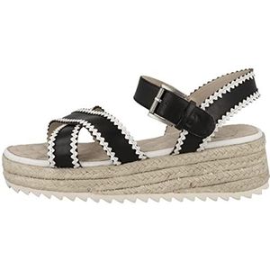 Gerry Weber Shoes Dames Bari 01 sandaal, zwart, wit, 36 EU