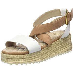 Gerry Weber Shoes Bari 03 Sandalen voor dames, wit-bruin, 41 EU