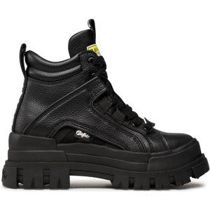Buffalo - Aspha - Veterboots - Zwart - Imitatieleer - Vegan