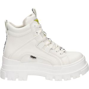 Aspha - Veterlaarsjes - Zwart - Imitatieleer - Gevoerd, Blokhak