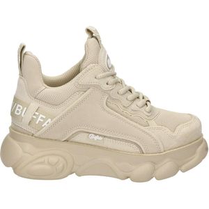 Buffalovoor vrouwen. 1630426 Trainers CLD Chai Street laag crème -Voethoogte: 5cm (40), Beige, 3 tot 5 cm, Veters, Casual