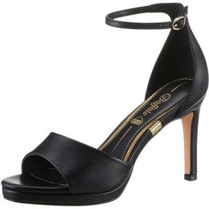 Buffalo - Ronja - Sandalen - Zwart - 9 cm Naaldhak - 100% Veganistische Materialen