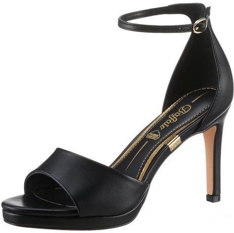 Buffalo - Ronja - Sandalen - Zwart - 9 cm Naaldhak - 100% Veganistische Materialen