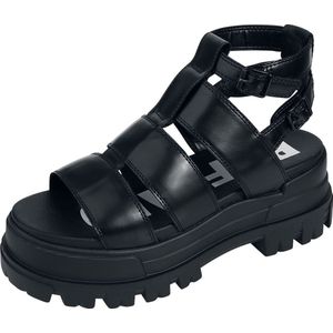 Sandalen - ASPHA GLD - Effen - Imitatieleer - Blokhak