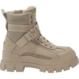 Buffalo - Aspha Com1 - Dames Veterboot - Beige - Imitatieleer - Vegan