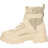 Buffalo - Aspha Com1 - Dames Veterboot - Beige - Imitatieleer - Vegan