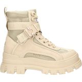 Buffalo - Aspha Com1 - Dames Veterboot - Beige - Imitatieleer - Vegan