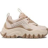 Buffalo - Trail One - Damestrainers - Beige - Rubberen Zool - Geperforeerd