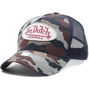 Von Dutch Boston Camo Trucker Cap Basecap Baseball Cap Truckercap Mesh Cap Snapback, camouflage, 55/58 cm